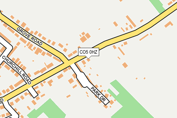 CO5 0HZ map - OS OpenMap – Local (Ordnance Survey)
