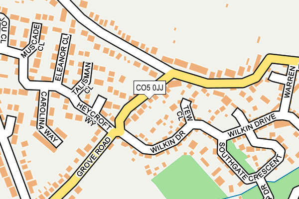 CO5 0JJ map - OS OpenMap – Local (Ordnance Survey)