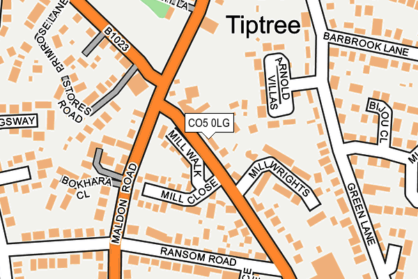 CO5 0LG map - OS OpenMap – Local (Ordnance Survey)