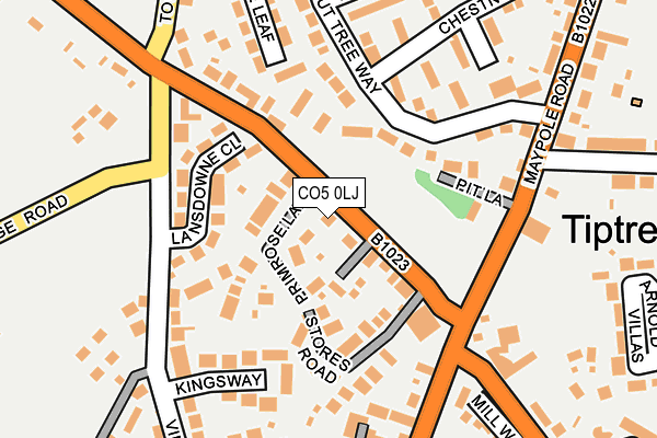 CO5 0LJ map - OS OpenMap – Local (Ordnance Survey)