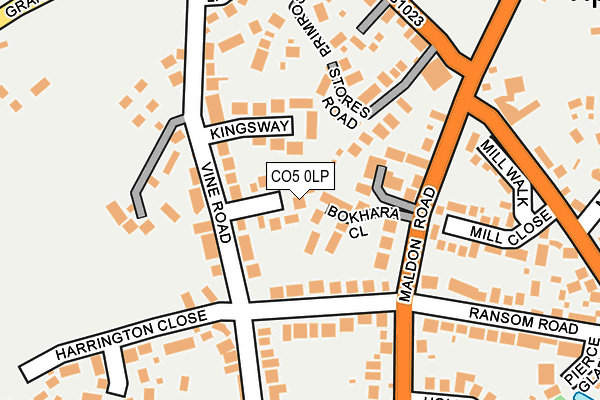 CO5 0LP map - OS OpenMap – Local (Ordnance Survey)
