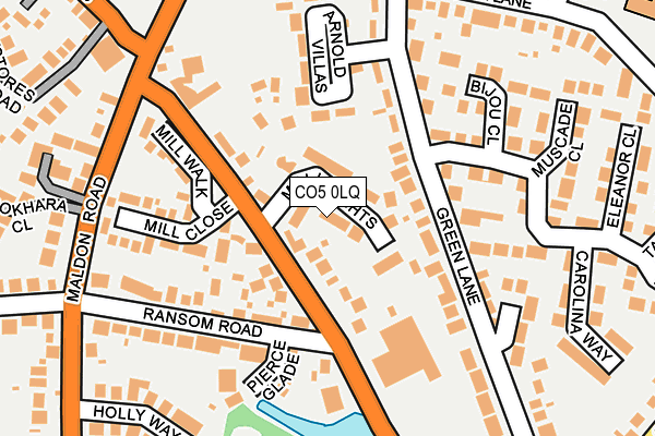 CO5 0LQ map - OS OpenMap – Local (Ordnance Survey)