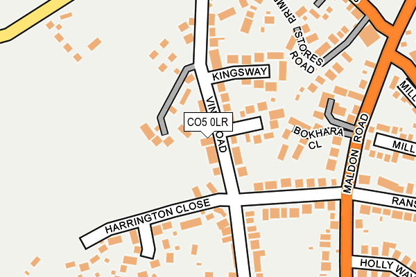 CO5 0LR map - OS OpenMap – Local (Ordnance Survey)