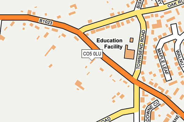 CO5 0LU map - OS OpenMap – Local (Ordnance Survey)