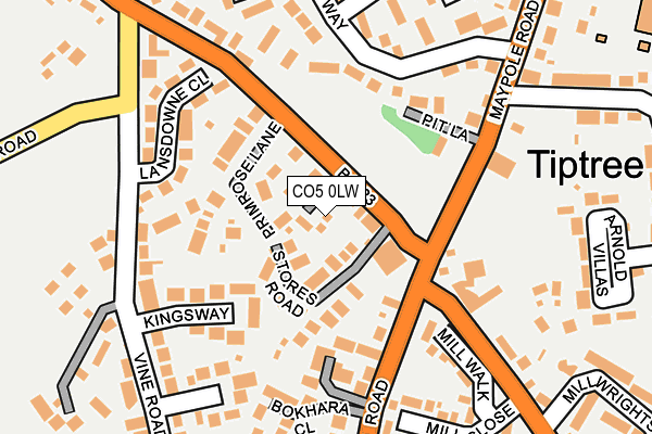 CO5 0LW map - OS OpenMap – Local (Ordnance Survey)