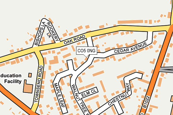 CO5 0NG map - OS OpenMap – Local (Ordnance Survey)