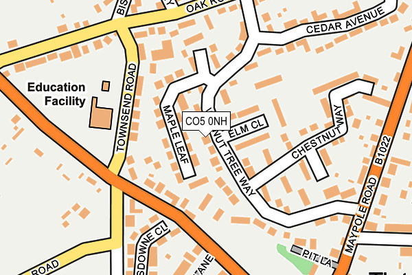 CO5 0NH map - OS OpenMap – Local (Ordnance Survey)