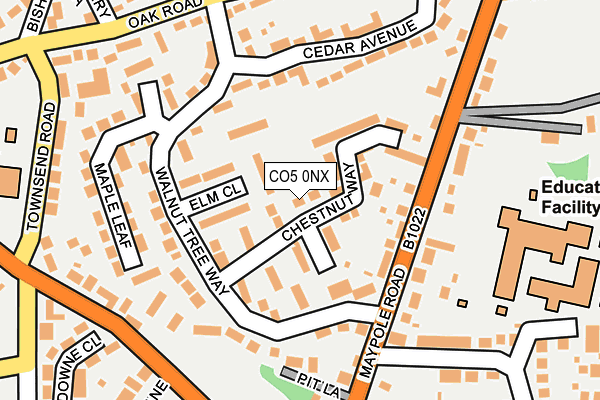 CO5 0NX map - OS OpenMap – Local (Ordnance Survey)