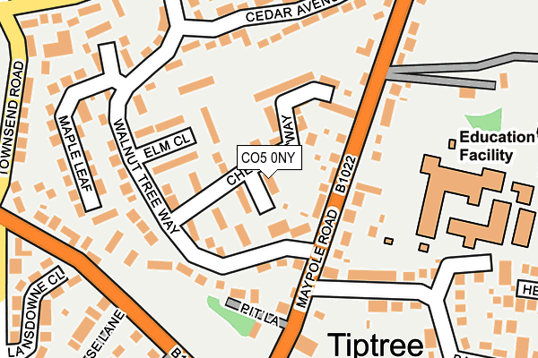 CO5 0NY map - OS OpenMap – Local (Ordnance Survey)