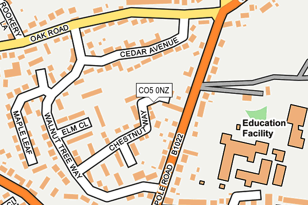 CO5 0NZ map - OS OpenMap – Local (Ordnance Survey)