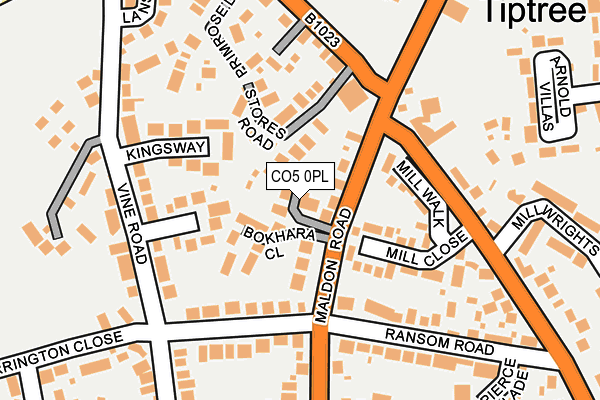 CO5 0PL map - OS OpenMap – Local (Ordnance Survey)