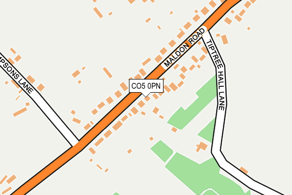 CO5 0PN map - OS OpenMap – Local (Ordnance Survey)