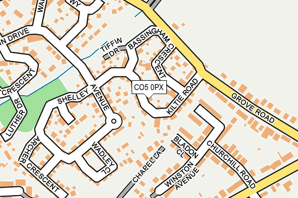 CO5 0PX map - OS OpenMap – Local (Ordnance Survey)