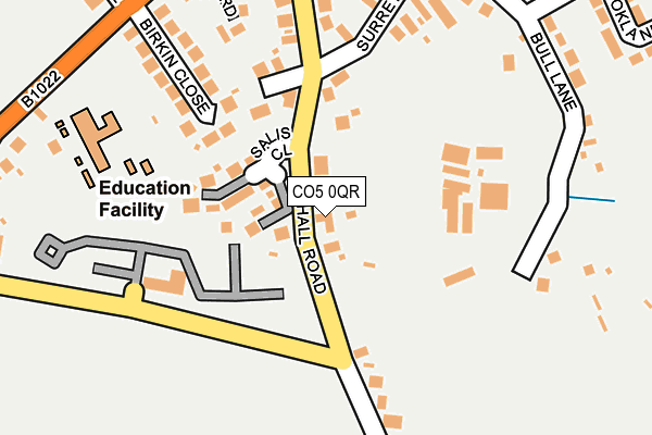 CO5 0QR map - OS OpenMap – Local (Ordnance Survey)