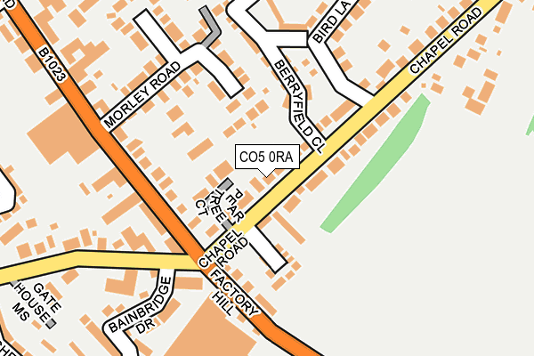 CO5 0RA map - OS OpenMap – Local (Ordnance Survey)