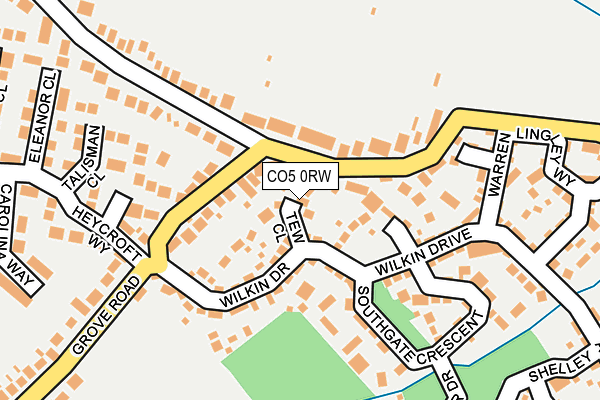 CO5 0RW map - OS OpenMap – Local (Ordnance Survey)