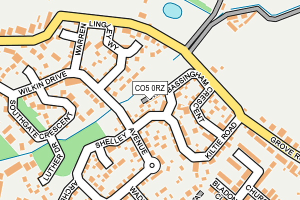 CO5 0RZ map - OS OpenMap – Local (Ordnance Survey)