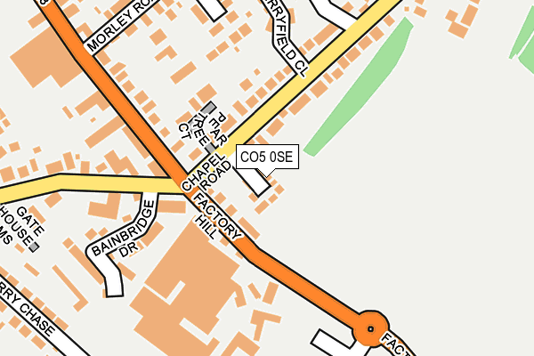 CO5 0SE map - OS OpenMap – Local (Ordnance Survey)