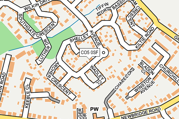 CO5 0SF map - OS OpenMap – Local (Ordnance Survey)