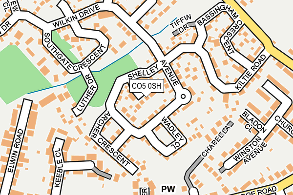 CO5 0SH map - OS OpenMap – Local (Ordnance Survey)