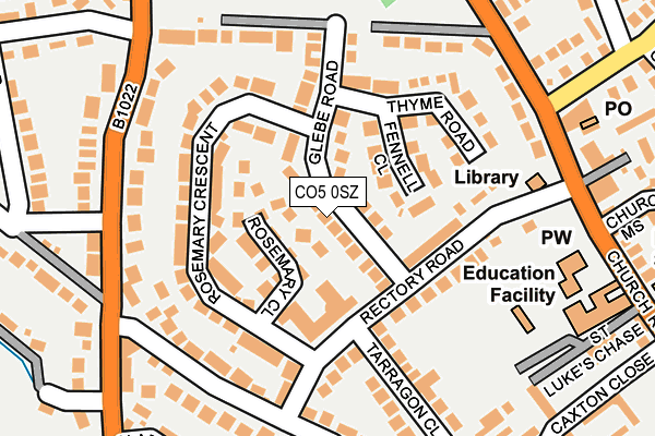 CO5 0SZ map - OS OpenMap – Local (Ordnance Survey)