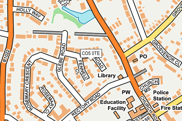 CO5 0TE map - OS OpenMap – Local (Ordnance Survey)