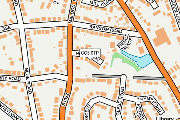 CO5 0TP map - OS OpenMap – Local (Ordnance Survey)