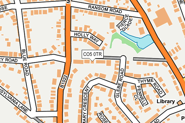 CO5 0TR map - OS OpenMap – Local (Ordnance Survey)