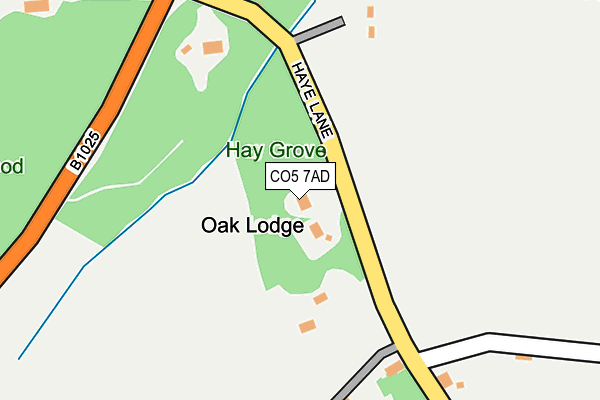 CO5 7AD map - OS OpenMap – Local (Ordnance Survey)