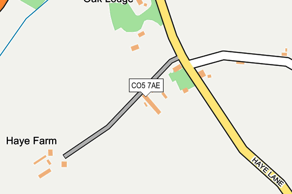 CO5 7AE map - OS OpenMap – Local (Ordnance Survey)