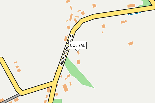 CO5 7AL map - OS OpenMap – Local (Ordnance Survey)