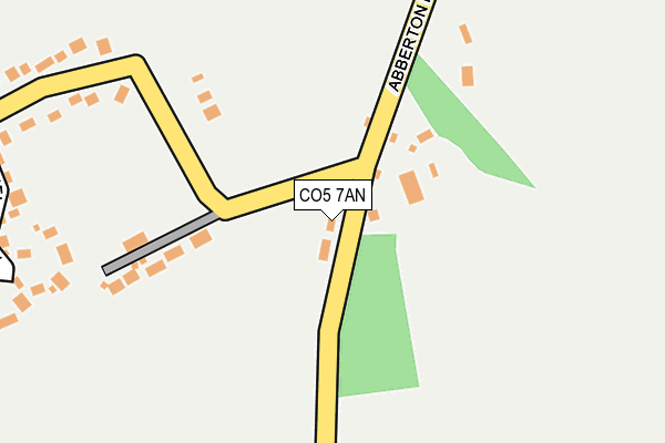 CO5 7AN map - OS OpenMap – Local (Ordnance Survey)