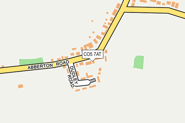 CO5 7AT map - OS OpenMap – Local (Ordnance Survey)