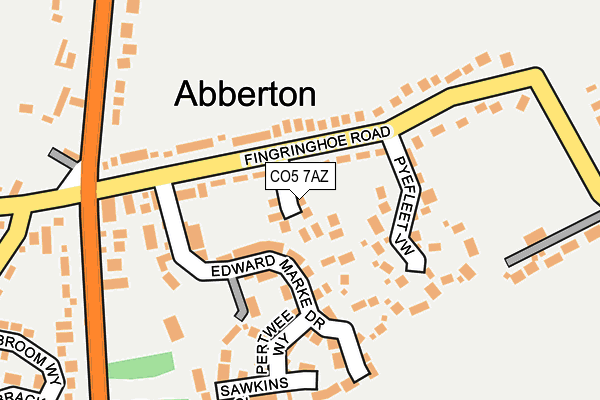 CO5 7AZ map - OS OpenMap – Local (Ordnance Survey)