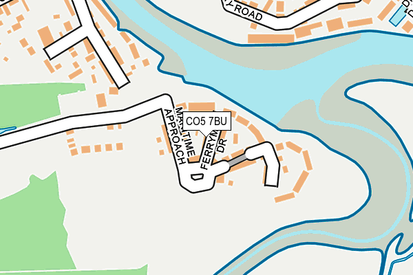 CO5 7BU map - OS OpenMap – Local (Ordnance Survey)