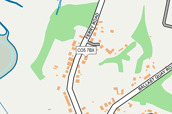 CO5 7BX map - OS OpenMap – Local (Ordnance Survey)