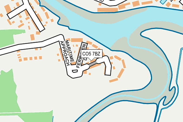 CO5 7BZ map - OS OpenMap – Local (Ordnance Survey)