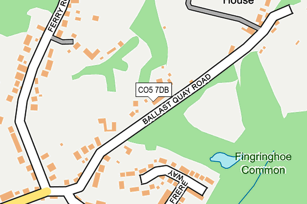 CO5 7DB map - OS OpenMap – Local (Ordnance Survey)