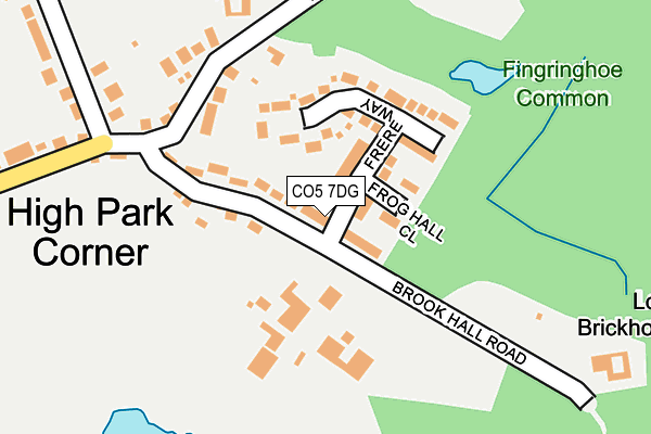 CO5 7DG map - OS OpenMap – Local (Ordnance Survey)