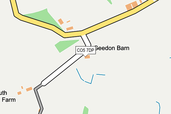 CO5 7DP map - OS OpenMap – Local (Ordnance Survey)