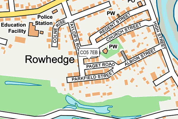 CO5 7EB map - OS OpenMap – Local (Ordnance Survey)