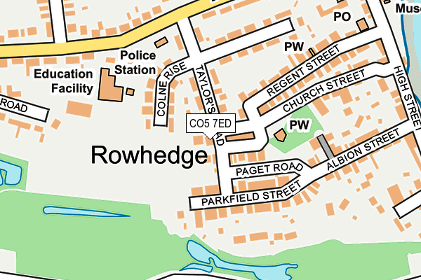 CO5 7ED map - OS OpenMap – Local (Ordnance Survey)