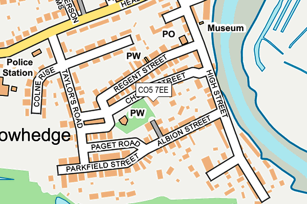 CO5 7EE map - OS OpenMap – Local (Ordnance Survey)