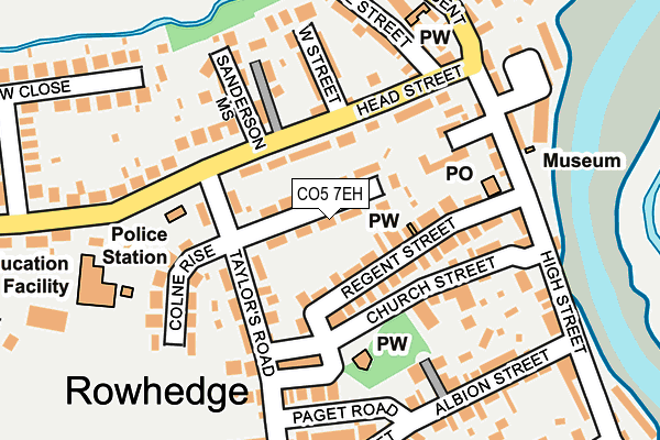 CO5 7EH map - OS OpenMap – Local (Ordnance Survey)