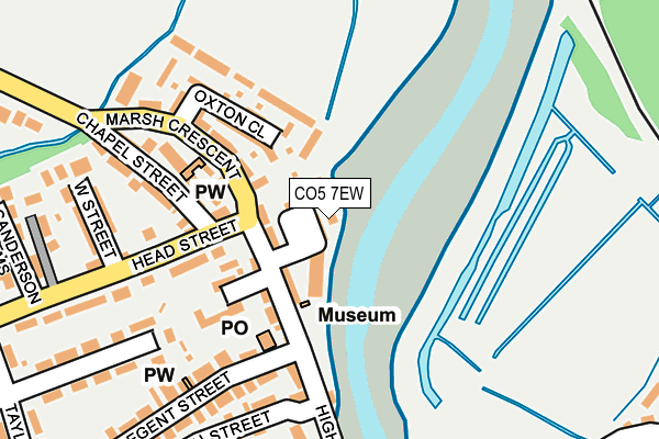 CO5 7EW map - OS OpenMap – Local (Ordnance Survey)