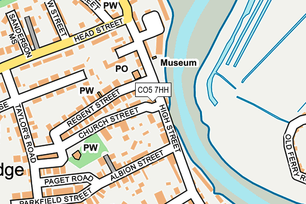 CO5 7HH map - OS OpenMap – Local (Ordnance Survey)