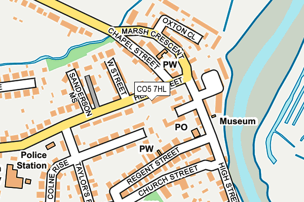 CO5 7HL map - OS OpenMap – Local (Ordnance Survey)