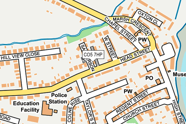 CO5 7HP map - OS OpenMap – Local (Ordnance Survey)