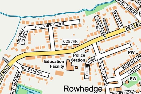 CO5 7HR map - OS OpenMap – Local (Ordnance Survey)