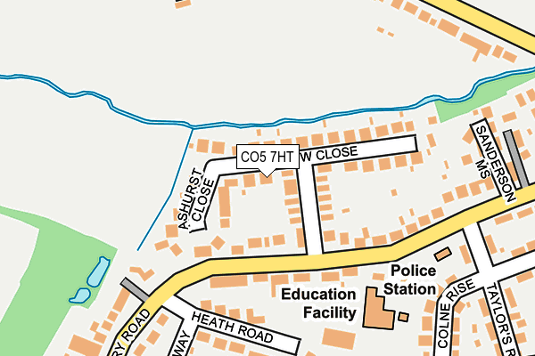 CO5 7HT map - OS OpenMap – Local (Ordnance Survey)